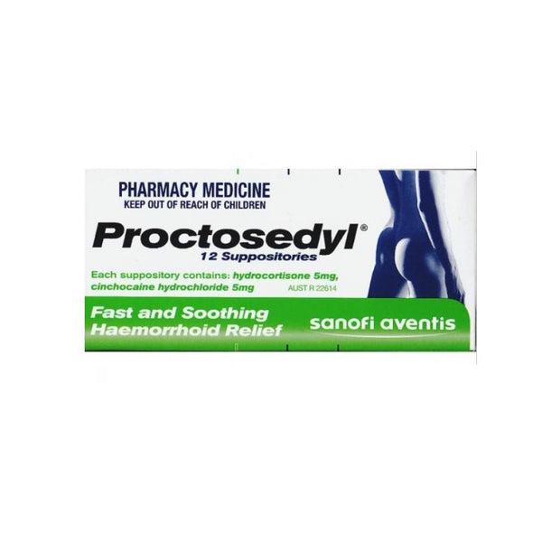 PROCTOSEDYL 5mg Supps 12s